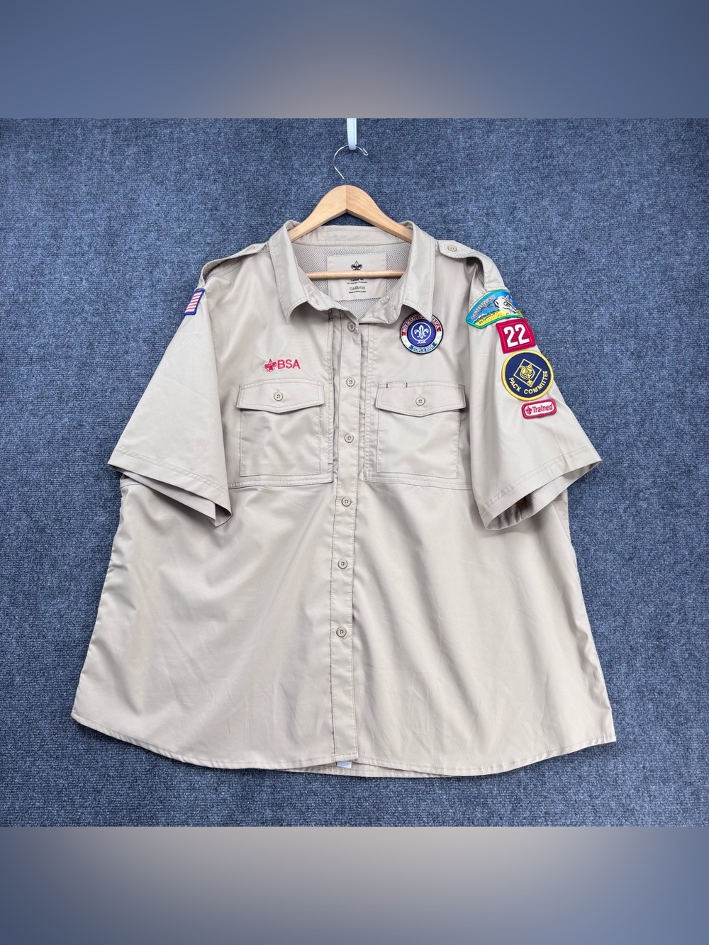 Boy Scouts Of America Short Sleeve Vented Uniform Shirt Women’s Plus 4X
